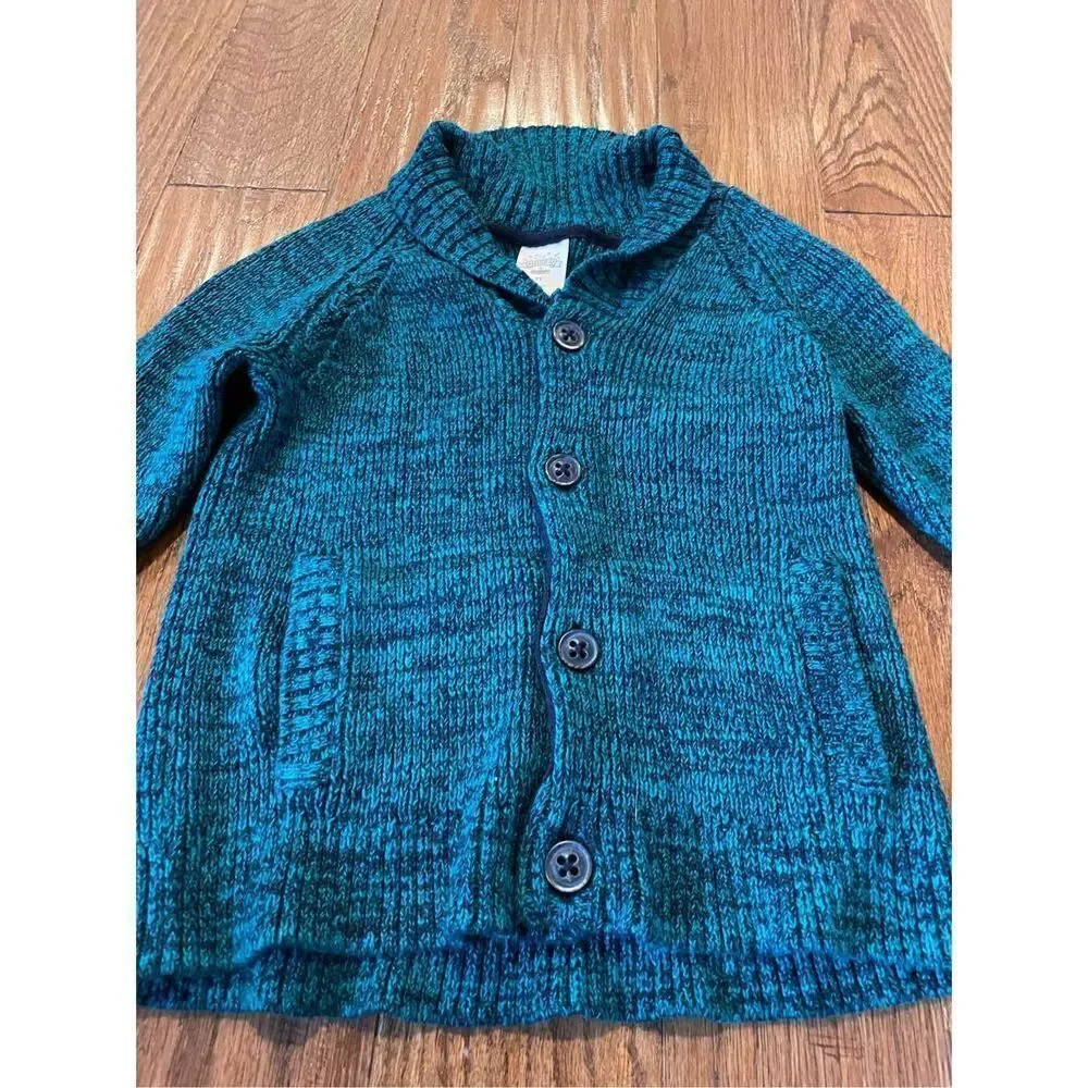 Gymboree 3t button front shawl neck sweater green